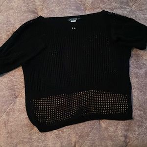 Black long sleeve Net sleeve top
